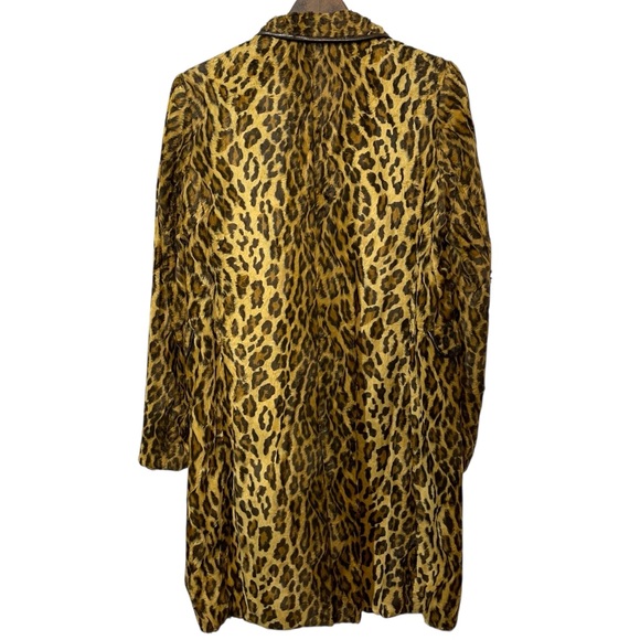 Leopard Print Women's Faux Fur Coat - Picture 4 of 8